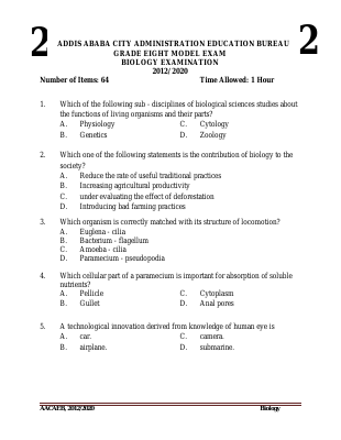 BIOLOGY MODEL EXAM GRADE .8 .pdf